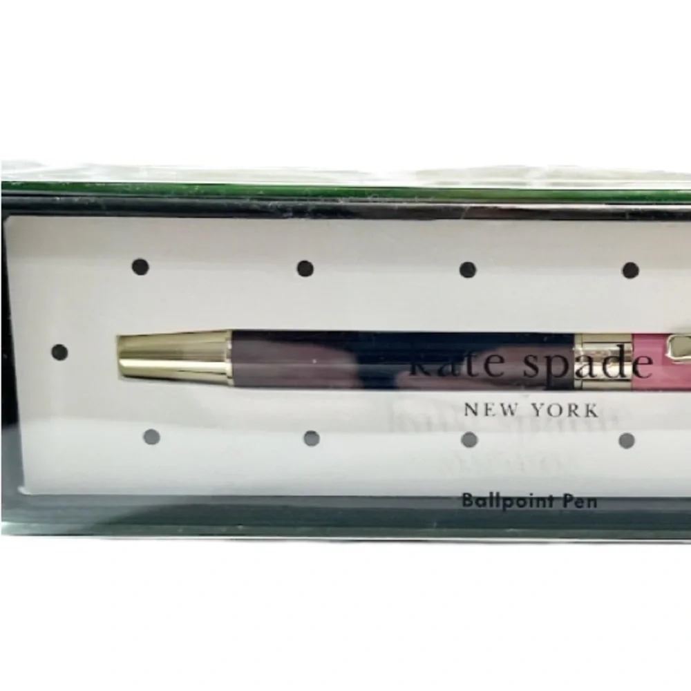 NEW ♠️ Kate Spade ♠️ PINK & NAVY COLORBLOCK Ballpoint Pen 🖊️